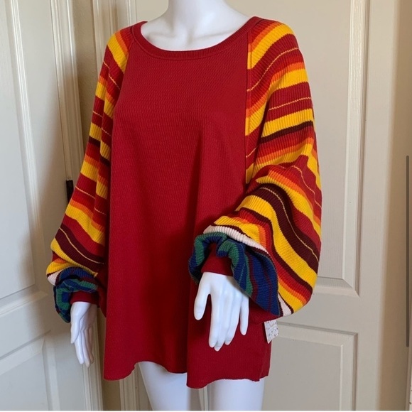Free People Rainbow Dreams Pullover Knit Top - Picture 4 of 10
